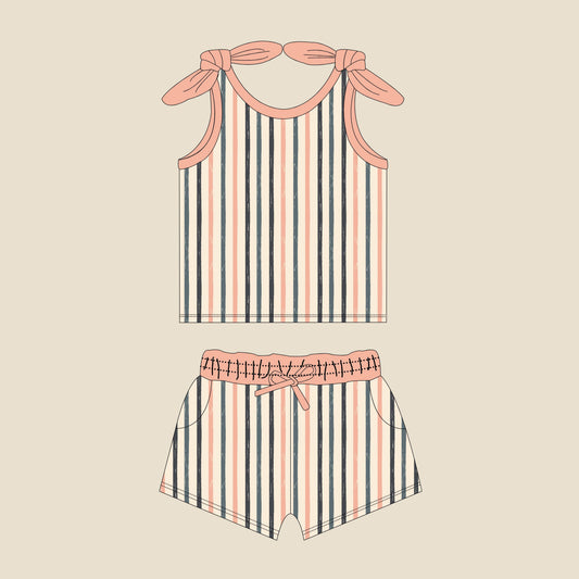 Custom order girls tank shorts set