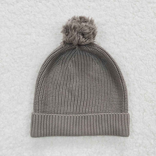 HA0008 Gray Pom Hat