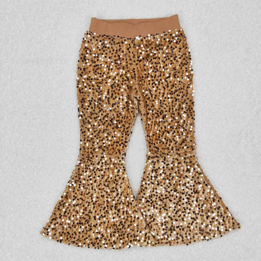 P0110 Khaki sequined trousers
