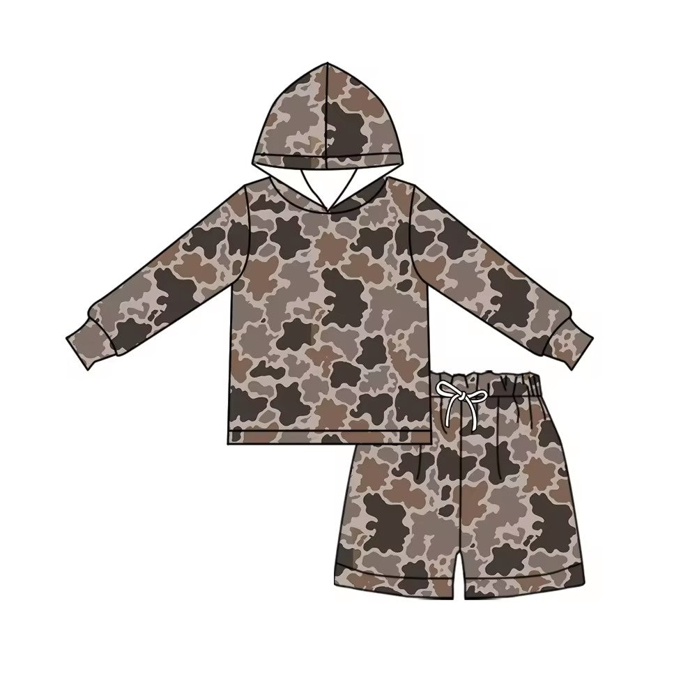 MOQ 5 one items TAT 6-8weeks 95%cotton 5%spandex custom blank camo sets