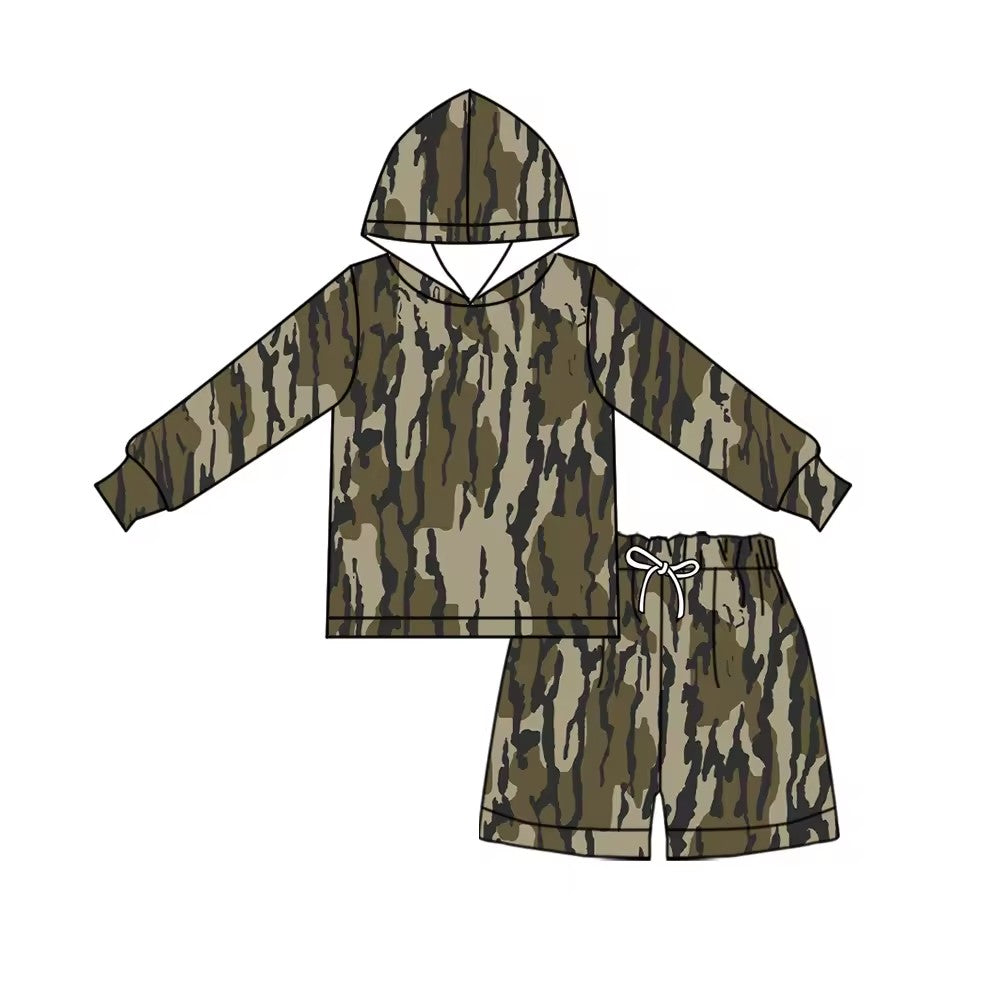 MOQ 5 one items TAT 6-8weeks 95%cotton 5%spandex custom blank camo sets