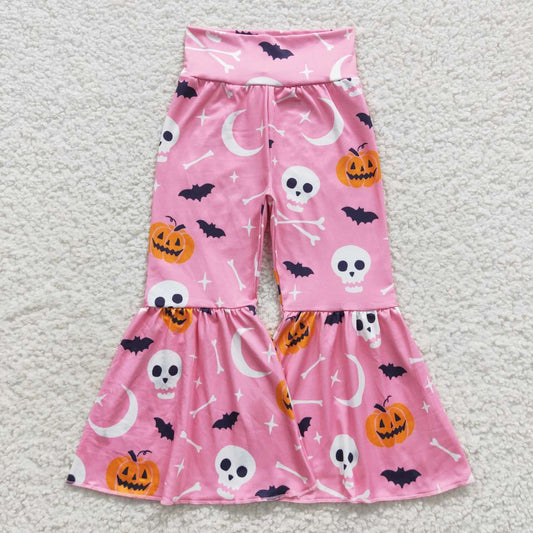 P0218 Pumpkin Moon Bat Pink Trousers
