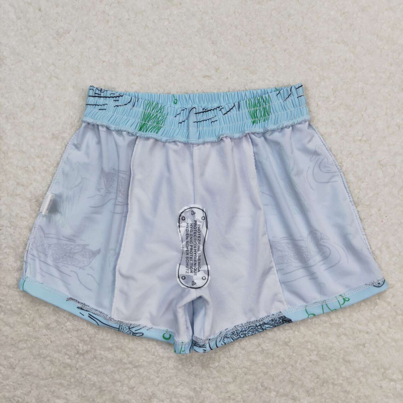 baby boy duck print trunk swimsuit
