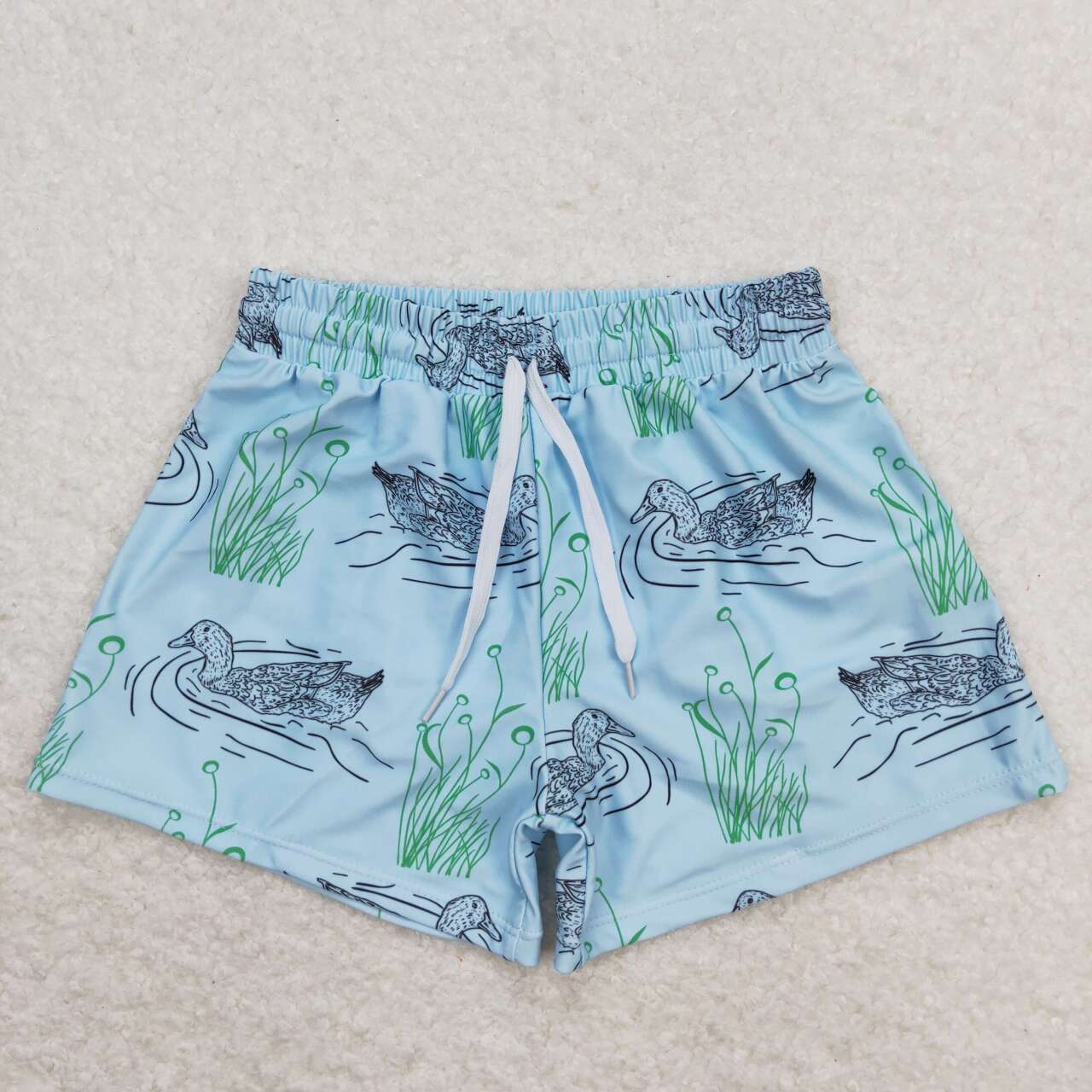 baby boy duck print trunk swimsuit