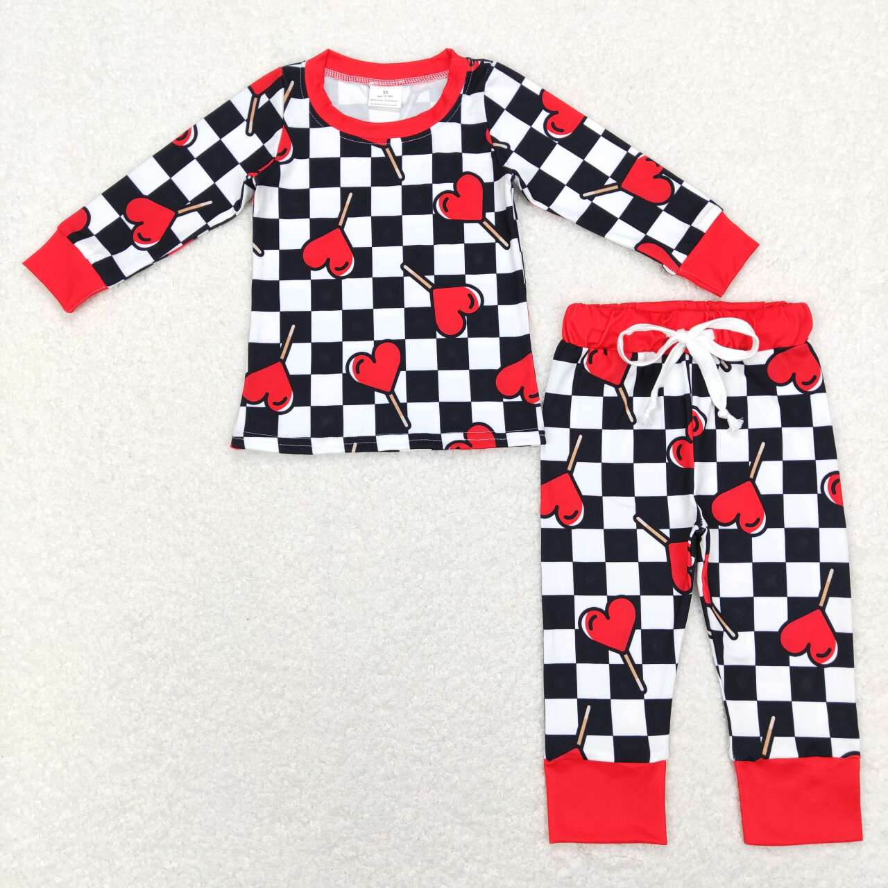 kids valentine's day heart candy pajama BLP0443