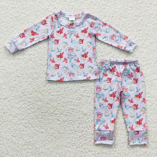 GLP0573 Mermaid Purple Long Sleeve Trouser Set