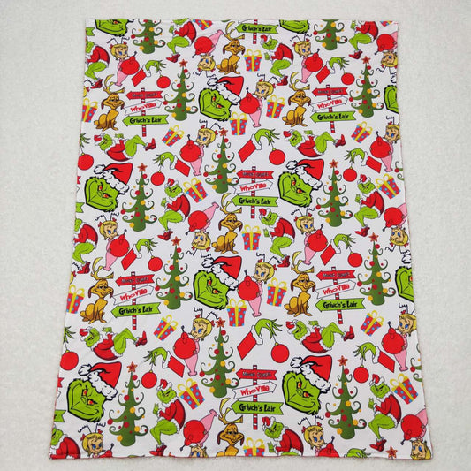 BL0085 cartoon red and white baby blanket