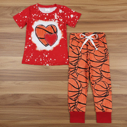 red valentine basketball jogger outfit