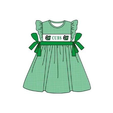 Custom CUBS baby girl dress MOQ3