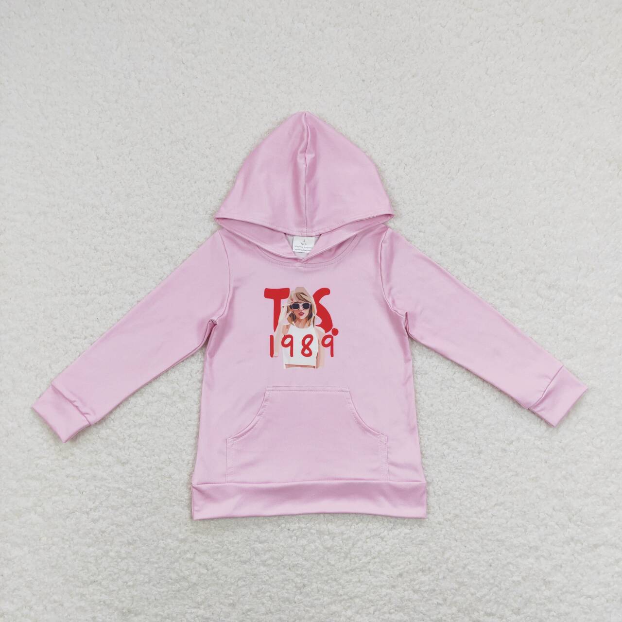 GT0436 taylor swift 1989 pink hooded long-sleeved top