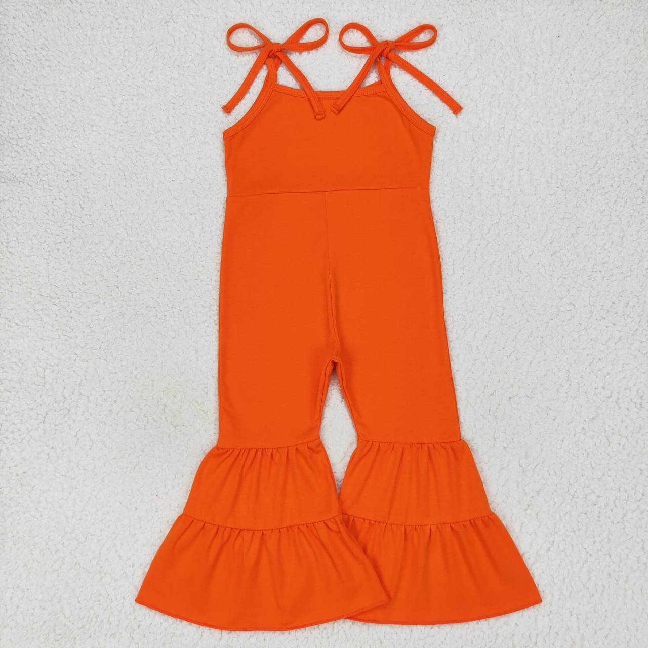 SR0451 Orange suspender jumpsuit