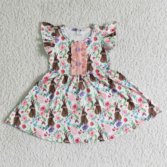 rabbit floral easter dress