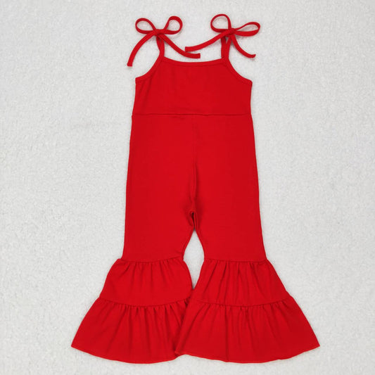 SR0450 Red suspender jumpsuit