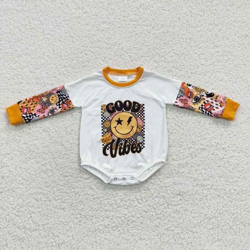 LR0292   Smile Long Sleeve Bodysuit