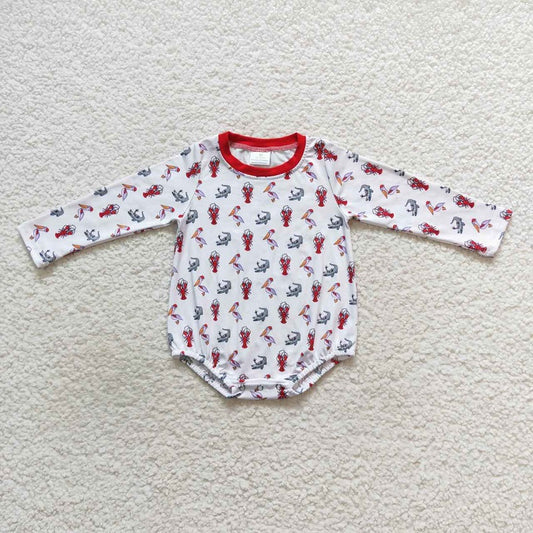 LR0610 Christmas Crayfish Boys Bubble Romper