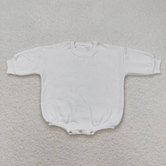 LR0948 Velvet white sweatshirt long sleeve jumpsuit