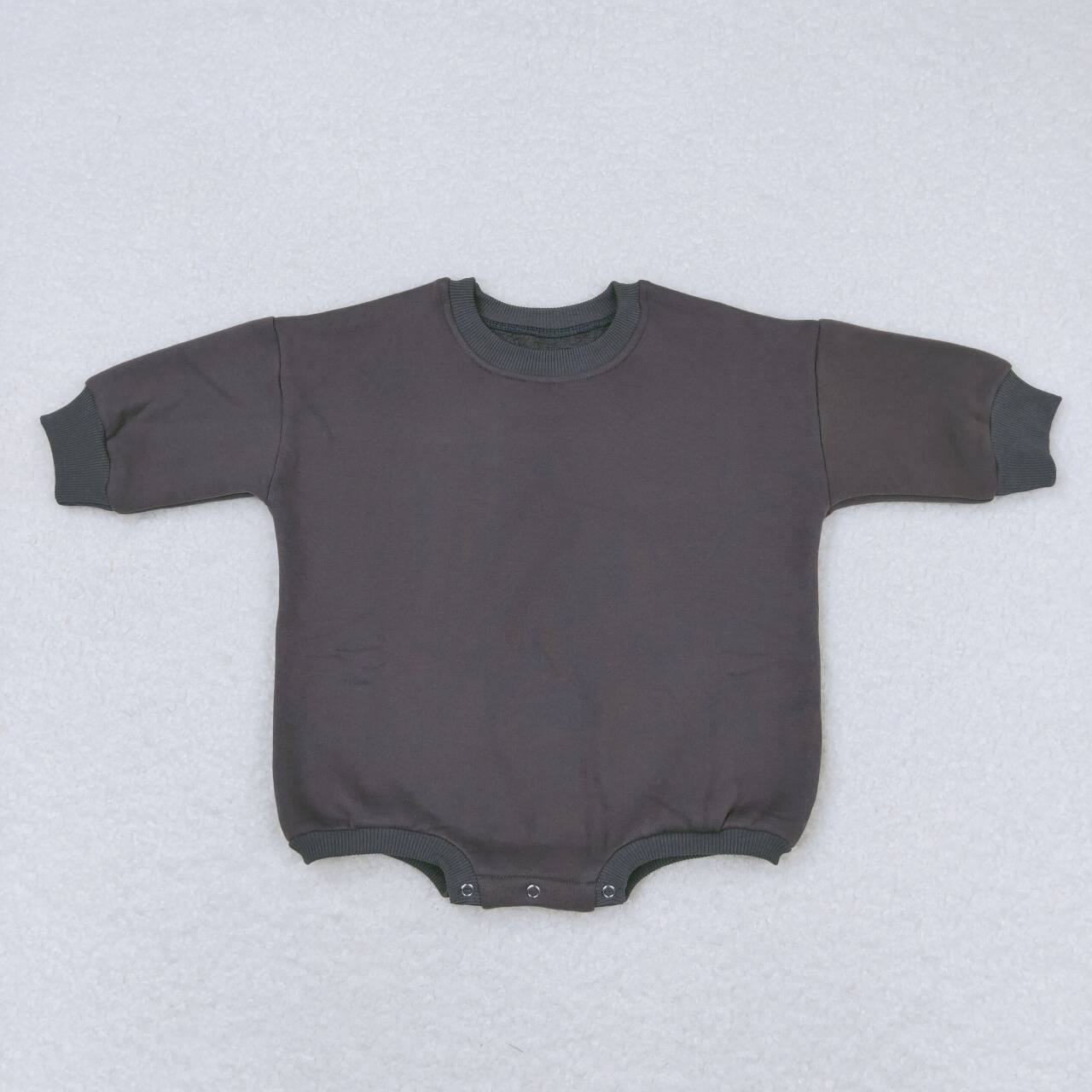 LR0950 Velvet charcoal gray sweatshirt long sleeve jumpsuit