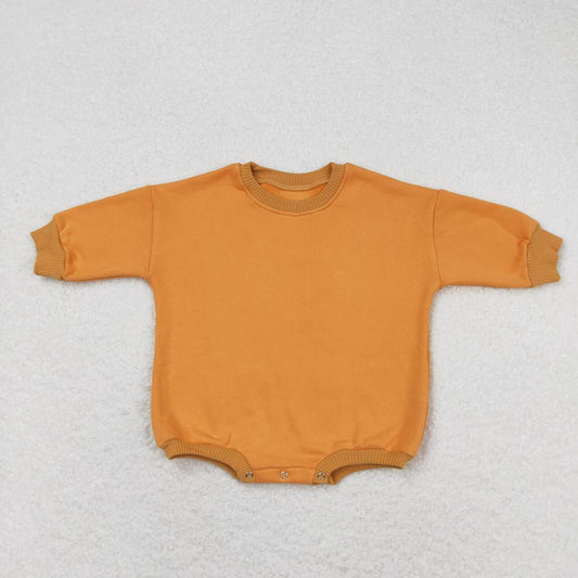 LR0953 Velvet Orange Sweatshirt Long Sleeve Jumpsuit