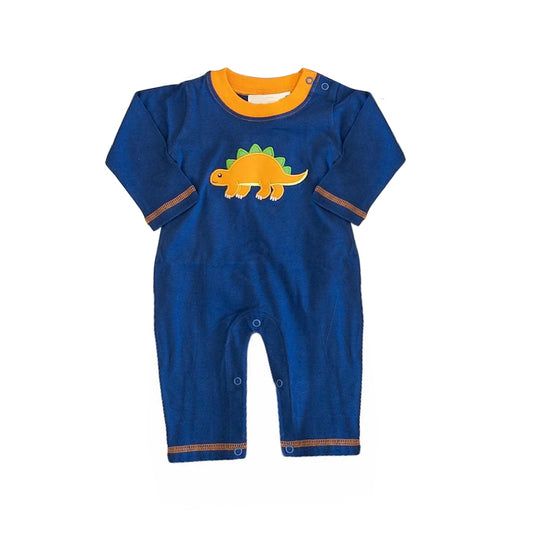 presale LR1028 Dinosaur navy blue long-sleeved jumpsuit