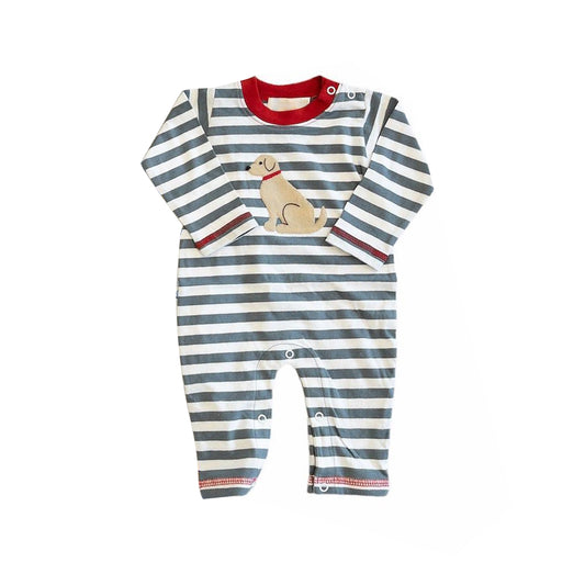 presale LR1030 puppy stripe long sleeve jumpsuit