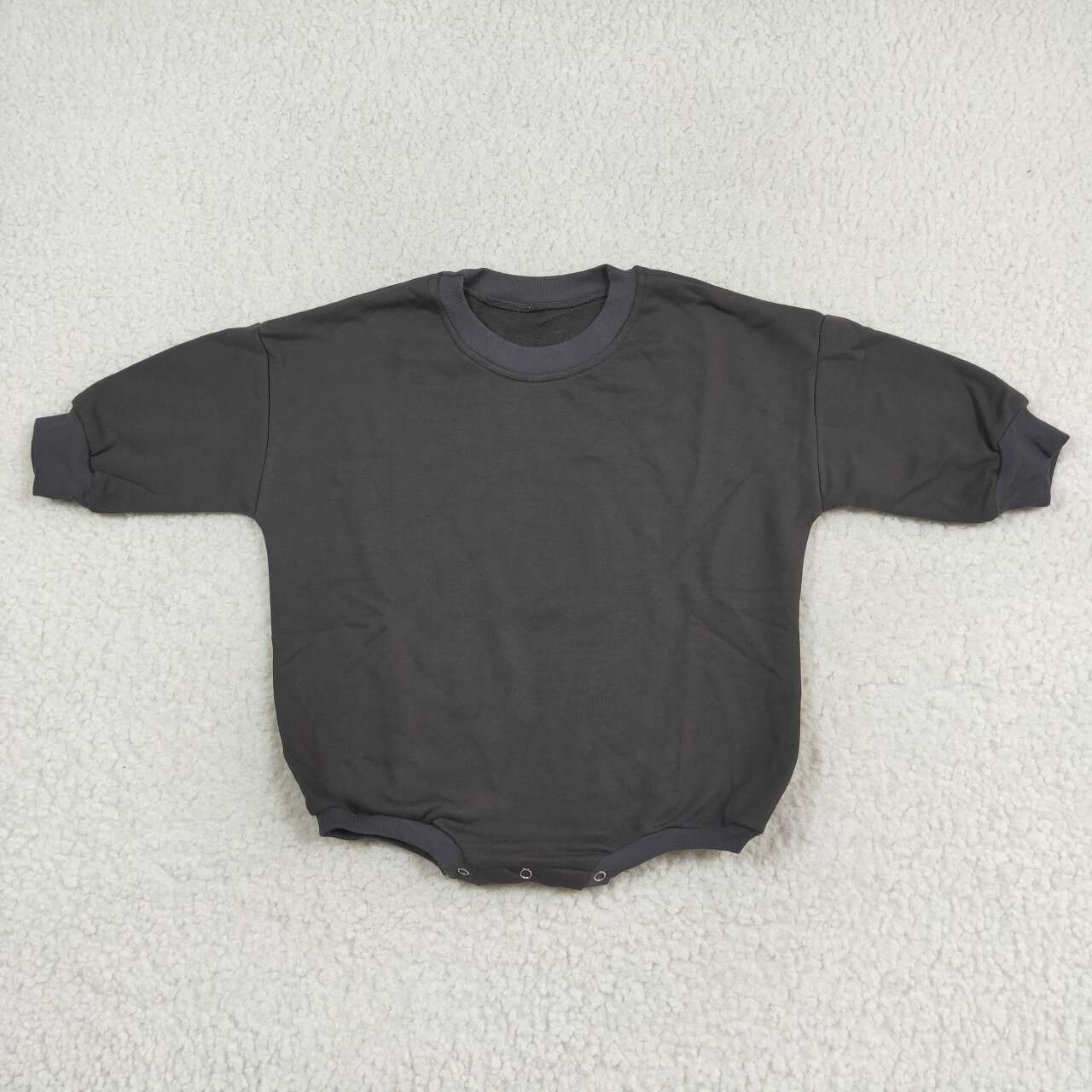 LR1227 Dark grey long sleeve sweatshirt bodysuit