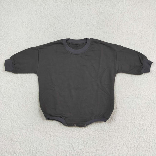 LR1227 Dark grey long sleeve sweatshirt bodysuit
