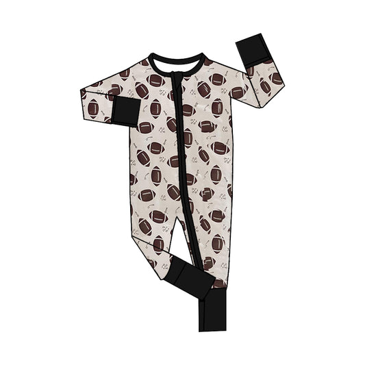 presale LR1435 Rugby Graphic Zip-Up Long Sleeve Bodysuit   2024  7.13