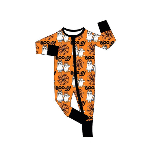 presale LR1483 Spider Web Orange Zip-Up Long Sleeve Bodysuit  2024 7.17