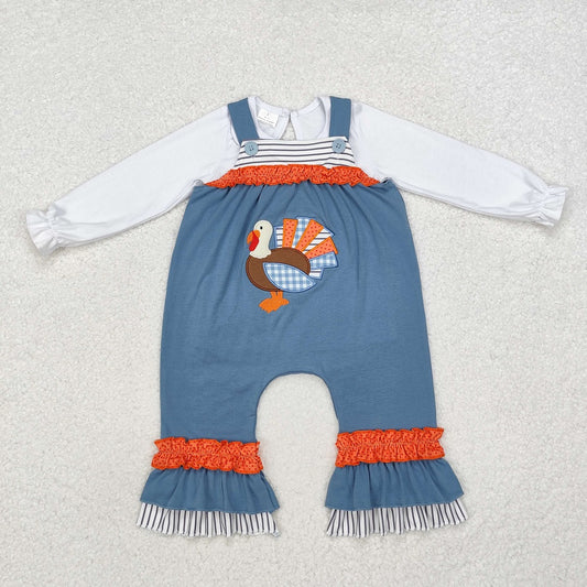 LR1504 Long Sleeve Turkey Haze Blue Sleeveless Bodysuit Set