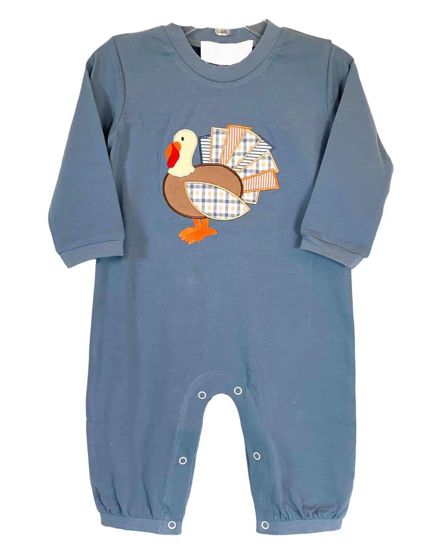 LR1505  Turkey Haze Blue Long Sleeve Bodysuit