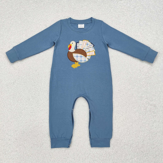 LR1505 Turkey Haze Blue Long Sleeve Bodysuit