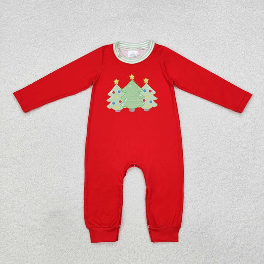 LR1561 Christmas Tree Red Long Sleeve Bodysuit