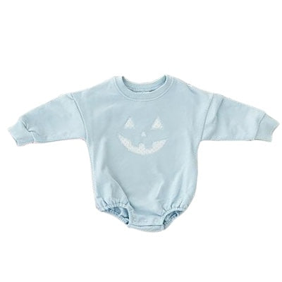 presale LR1575  Halloween Blue Long Sleeve Bodysuit  2024 7.26