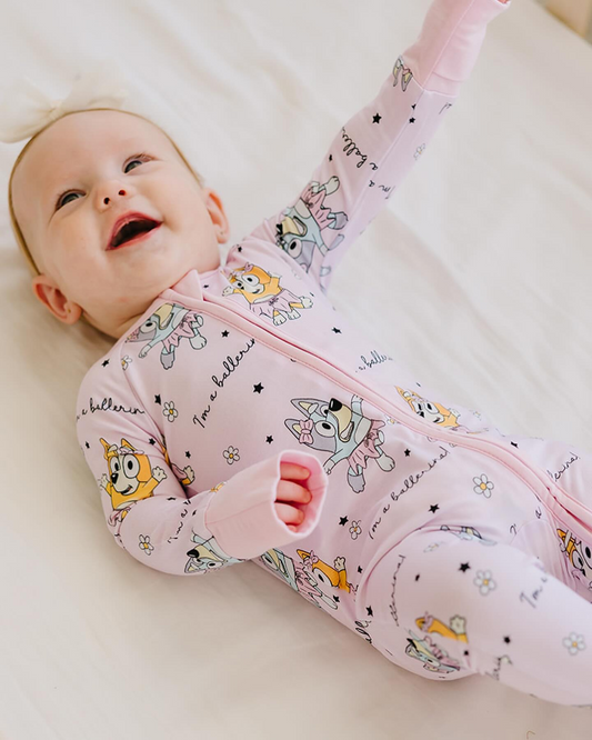 presale LR1669 Pink Flower Star Zipper Long Sleeve Bodysuit 2024 8.5