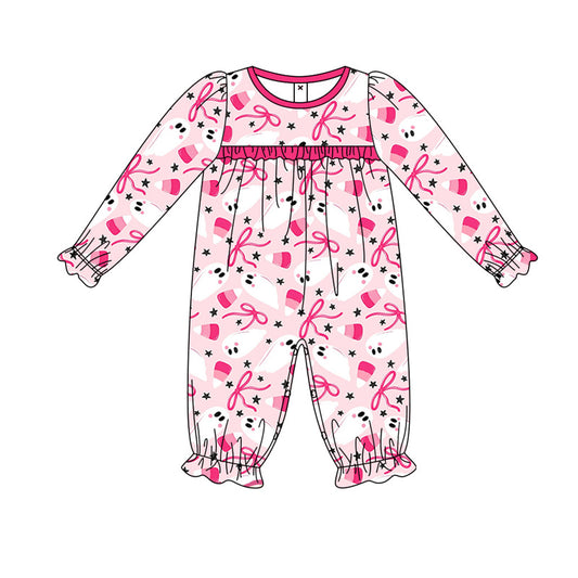 presale LR1705 Ghost Candy Bow Pattern Rose Red Lace Long Sleeve Bodysuit 2024 8.8