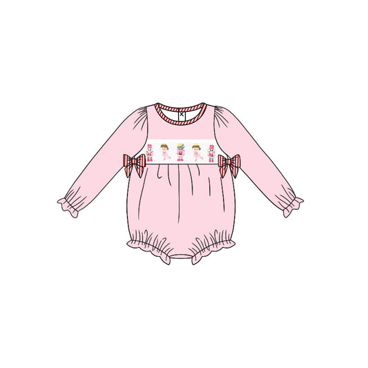 presale LR1706 Red Striped Bow Pink Long Sleeve Bodysuit 2024 8.8