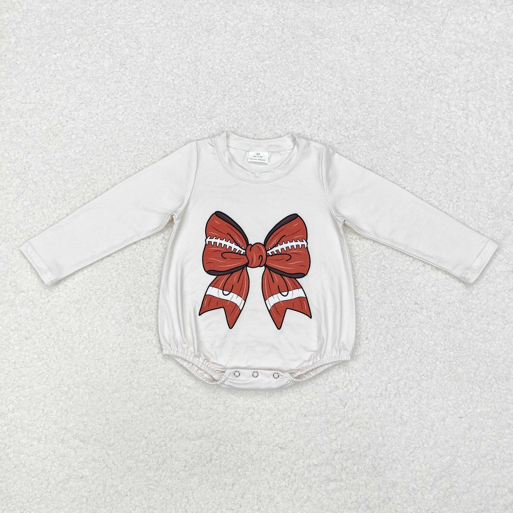 LR1717 Rugby Bow Long Sleeve Bodysuit