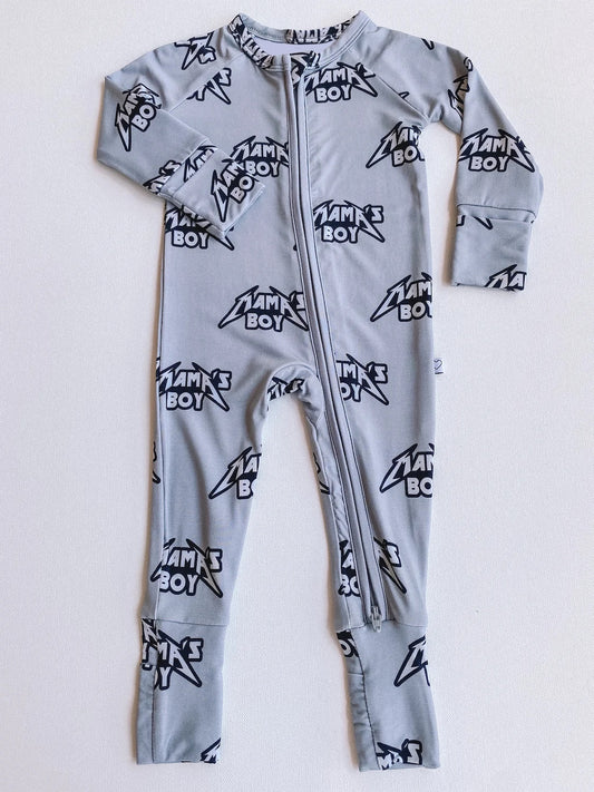 presale LR1750 mama's boy blue zipper long sleeve jumpsuit 8.12