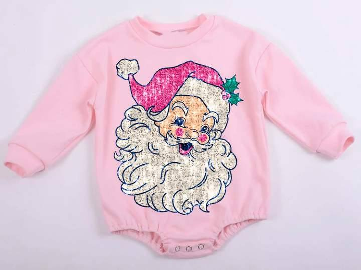 presale LR1819 Santa Pink Long Sleeve Bodysuit  2024 8.23