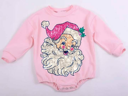 presale LR1819 Santa Pink Long Sleeve Bodysuit  2024 8.23