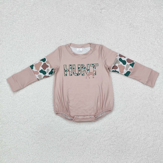 LR1863  Camouflage Brown Long Sleeve Bodysuit