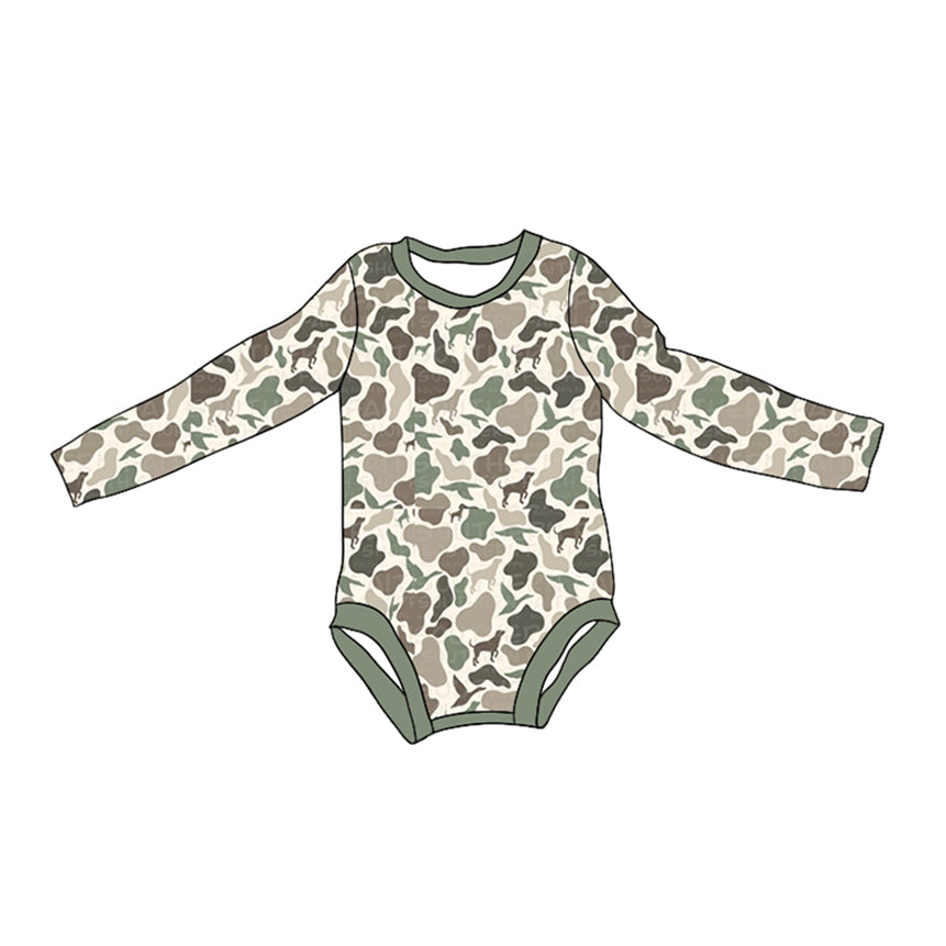 presale LR1864  Duck Puppy Camouflage Beige Long Sleeve Bodysuit 2024 8.30