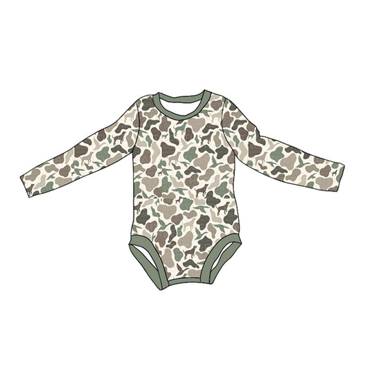 presale LR1864 Duck Puppy Camouflage Beige Long Sleeve Bodysuit 2024 8.30