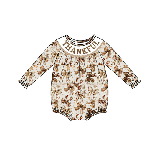 presale LR1879 Bow pattern long-sleeved bodysuit  2024 8.31