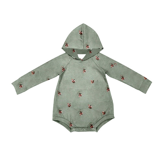 presale LR1884 Green floral hooded long-sleeved bodysuit 2024 9.2