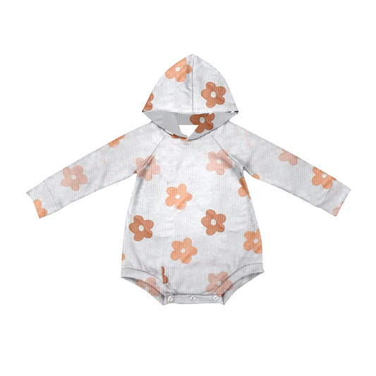 presale  LR1886 White floral hooded long-sleeved bodysuit  2024 9.2