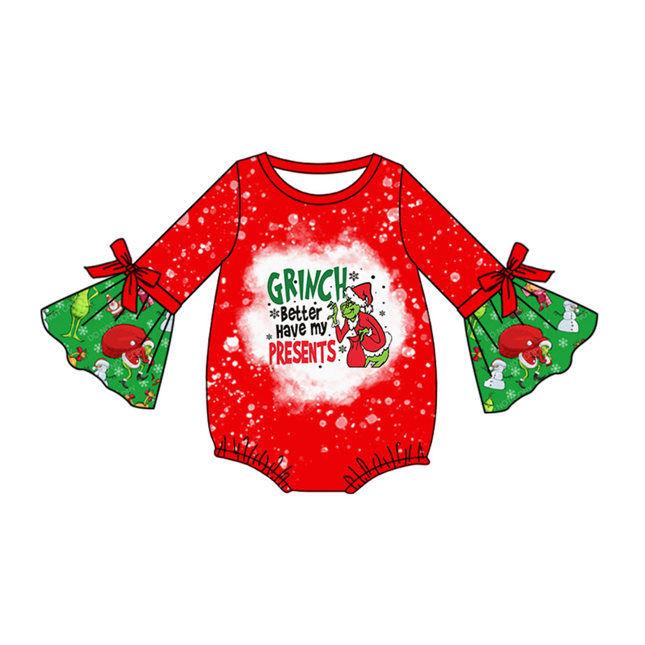 LR1893 Red long-sleeved bodysuit with lettering  D 1122