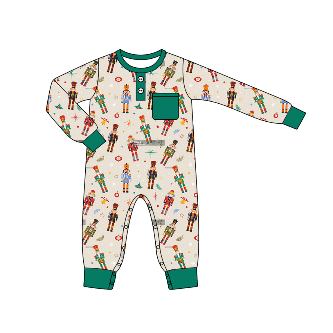 presale LR1945  Elk Animal Green Pocket Long Sleeve Bodysuit  2024 9.10