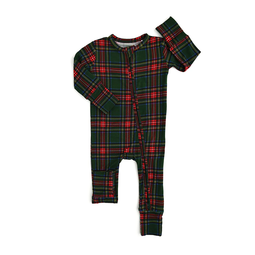 presale LR1963 Christmas Red and Green Plaid Zipper Long Sleeve Bodysuit  2024 9.13