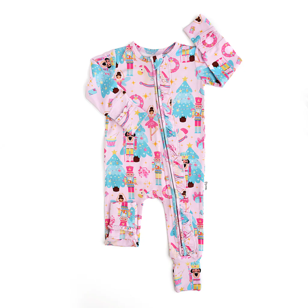 LR1970 Pink and purple zip-up long-sleeved jumpsuit